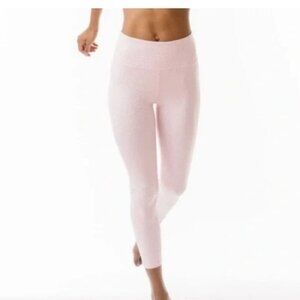 Zyia Active Leopard Unicorn Pink Metallic High Rise 7/8 Leggings Size 14-16